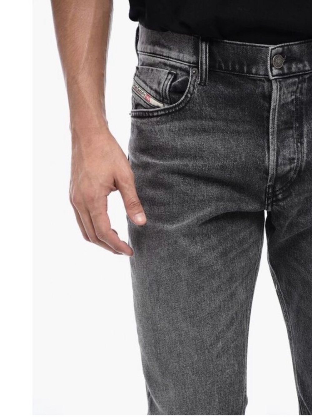NWT Diesel 1995 D-Sark Straight Men's Jeans Washed Black Gray 32x32